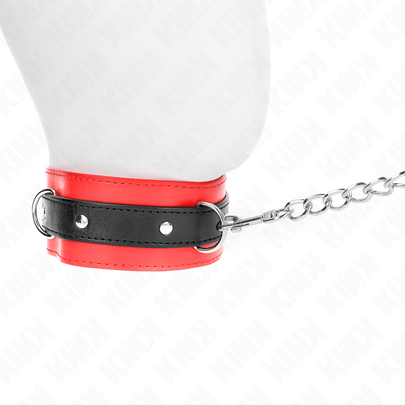 KINK – COLLIER AVEC CEINTURE 65 CM AVEC SANGLE ROUGE 54 X 4,5 CM