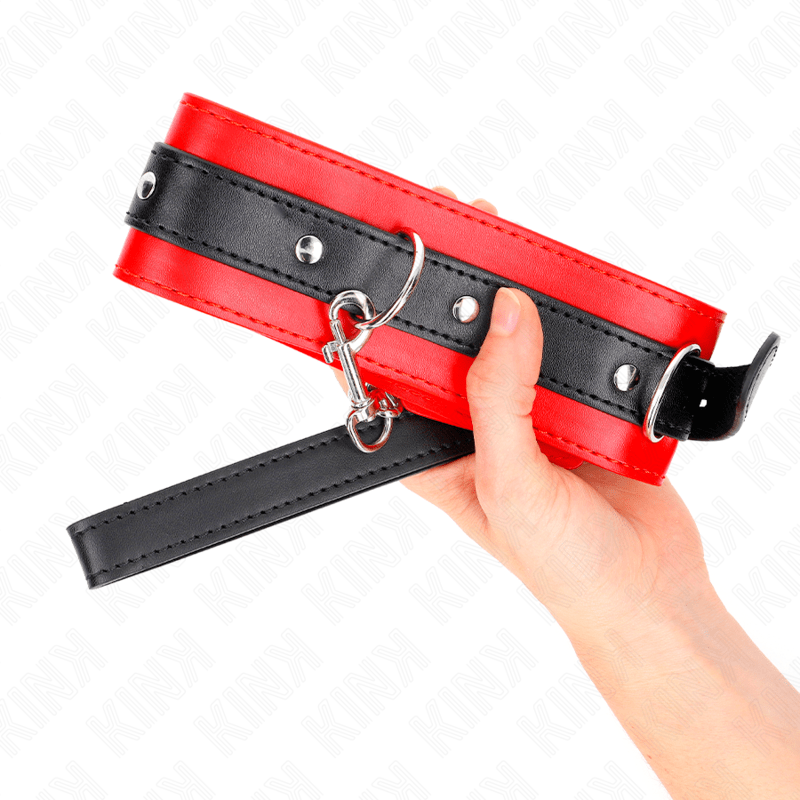 KINK – COLLIER AVEC CEINTURE 65 CM AVEC SANGLE ROUGE 54 X 4,5 CM