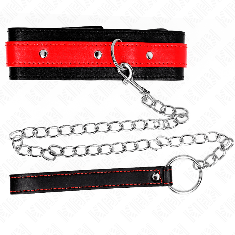 KINK – COLLIER AVEC BRACELET ROUGE 65 CM AJUSTABLE 36-43 CM X 5 CM
