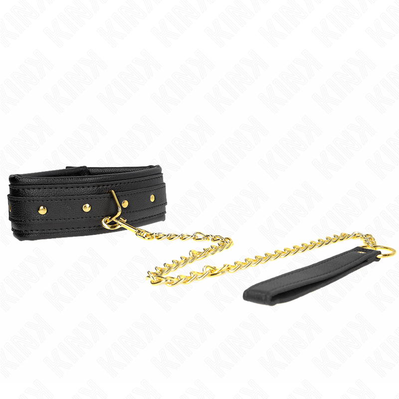 KINK – COLLIER AVEC BRACELET IMITATION CUIR ÉPONGE MODÈLE 1 RÉGLABLE 37-54 CM X 3 CM