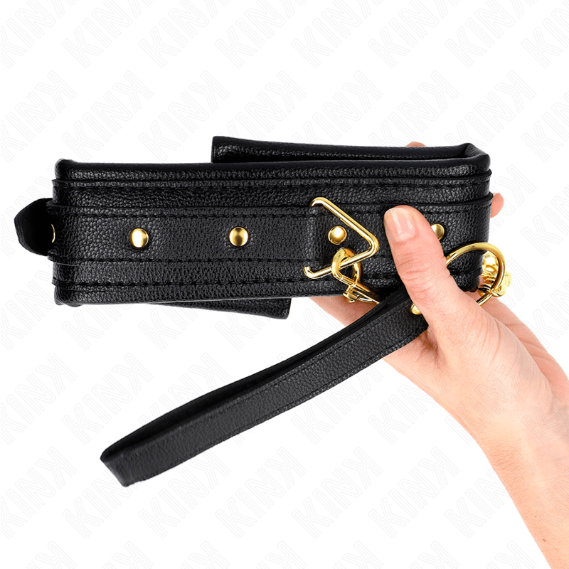 KINK – COLLIER AVEC BRACELET IMITATION CUIR ÉPONGE MODÈLE 1 RÉGLABLE 37-54 CM X 3 CM