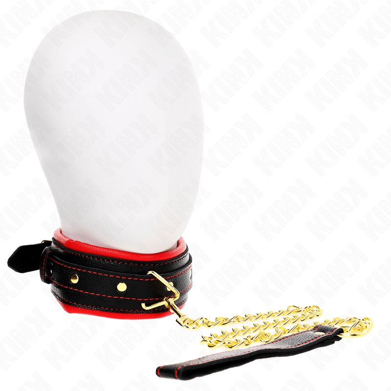KINK – COLLIER AVEC BRACELET IMITATION CUIR ÉPONGE MODÈLE 2 RÉGLABLE 37-54 CM X 3 CM