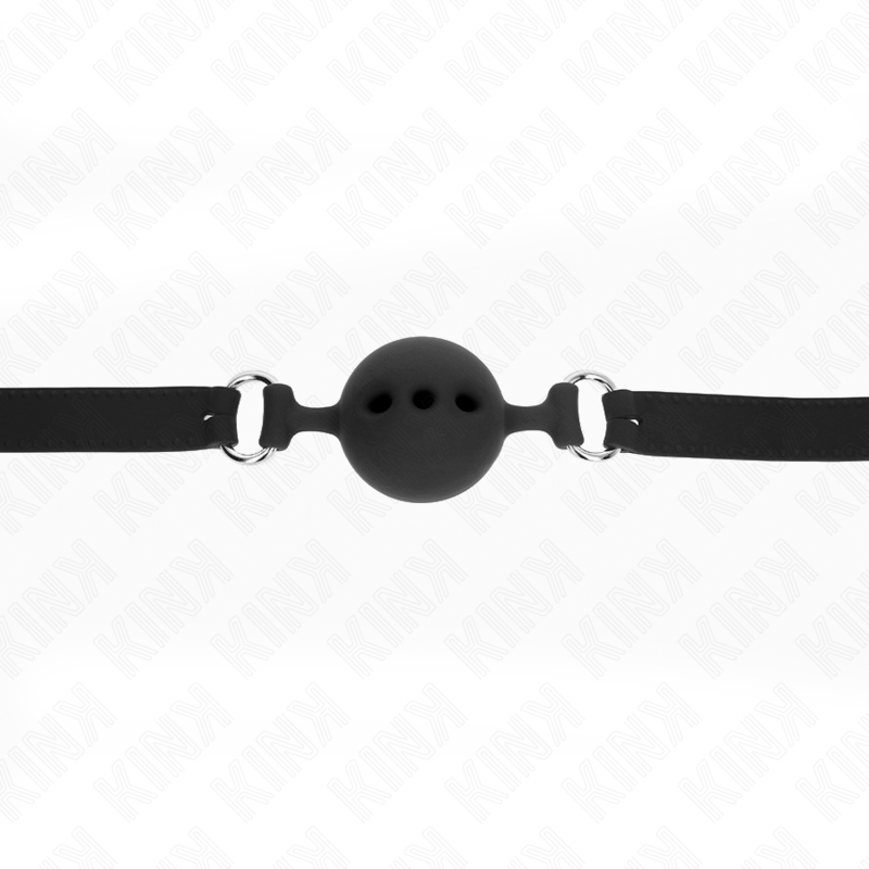 KINK – BÂTON ENTIEREMENT SILICONE 55 x 2 CM AVEC BOULE DE 5 CM TAILLE L NOIR AJUSTABLE 35-51 CM