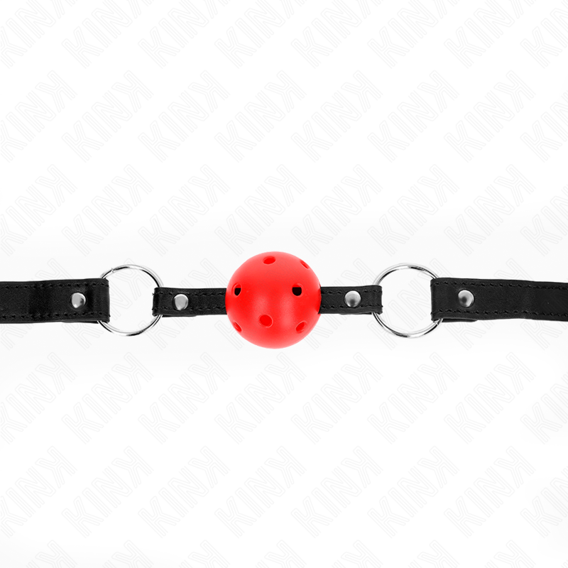 KINK – BOULE CREUSE DURE ROUGE 4,5 CM GAG MODELE 1 63,5 X 2 CM