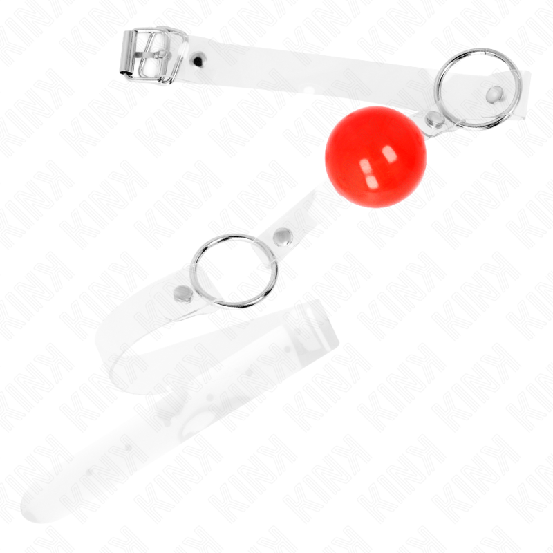 KINK – BALLE PVC TRANSPARENTE ROUGE 4 CM BAG AJUSTABLE