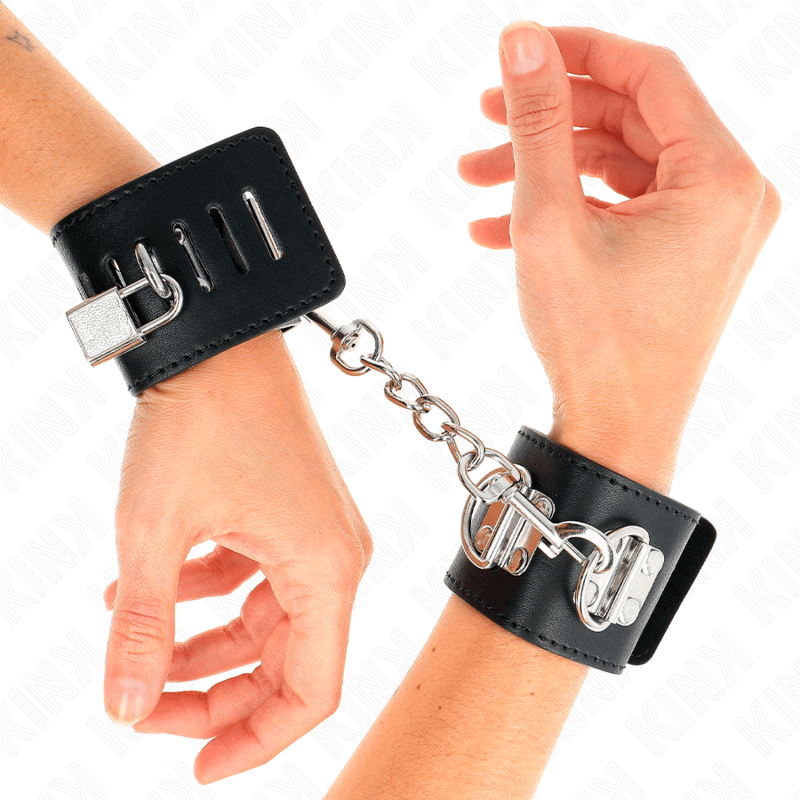 KINK – APPUI-POIGNETS MULTIPOSITIONS AVEC FERMETURE PAR CADENAS NOIR AJUSTABLE 16-23 CM X 5,5 CM