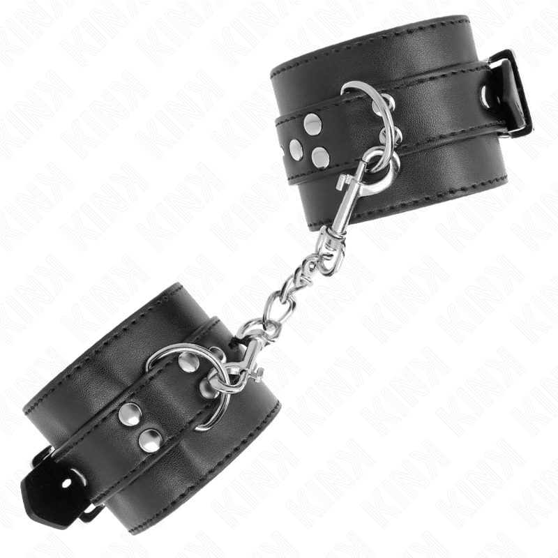 KINK – APPUI-POIGNETS NOIR AVEC CEINTURE NOIRE RÉGLABLE 17-28 CM X 6 CM