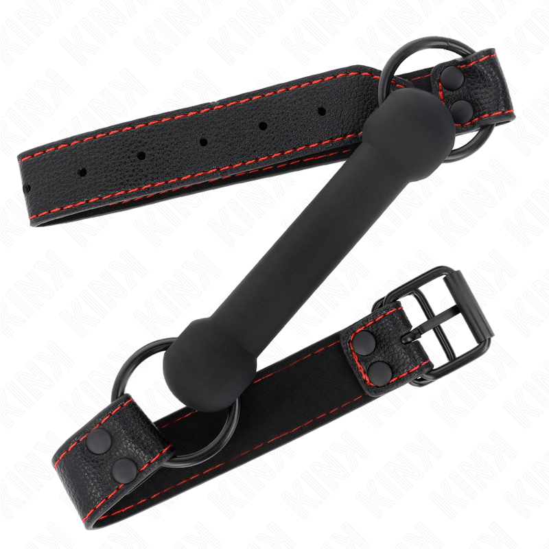 KINK – BONE BAG AVEC SANGLE EN CUIR NOIR AJUSTABLE 41-57 CM