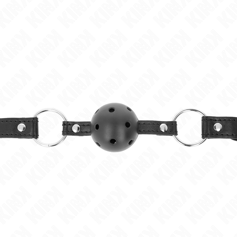 KINK – BOULE NOIRE CREUSE DURE 4,5 CM GAG MODÈLE 1 63,5 X 2 CM
