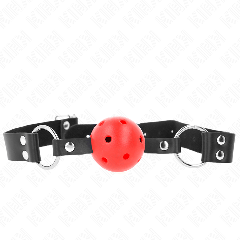 KINK – BALLE RESPIRANTE 4 CM BAG AVEC DOUBLE RIVET ROUGE 62,5 x 2,5 CM AJUSTABLE 42-58 CM