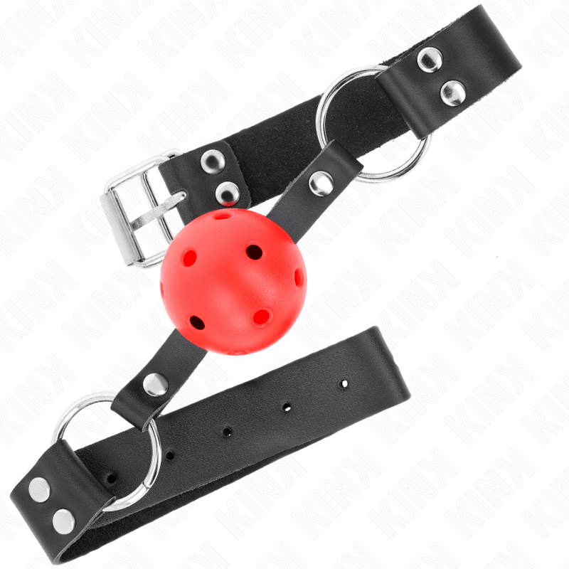 KINK – BALLE RESPIRANTE 4 CM BAG AVEC DOUBLE RIVET ROUGE 62,5 x 2,5 CM AJUSTABLE 42-58 CM