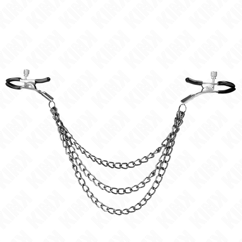 KINK – PINCES À METELIER AVEC 3 CHAÎNES NOIRES 20/23/28 CM