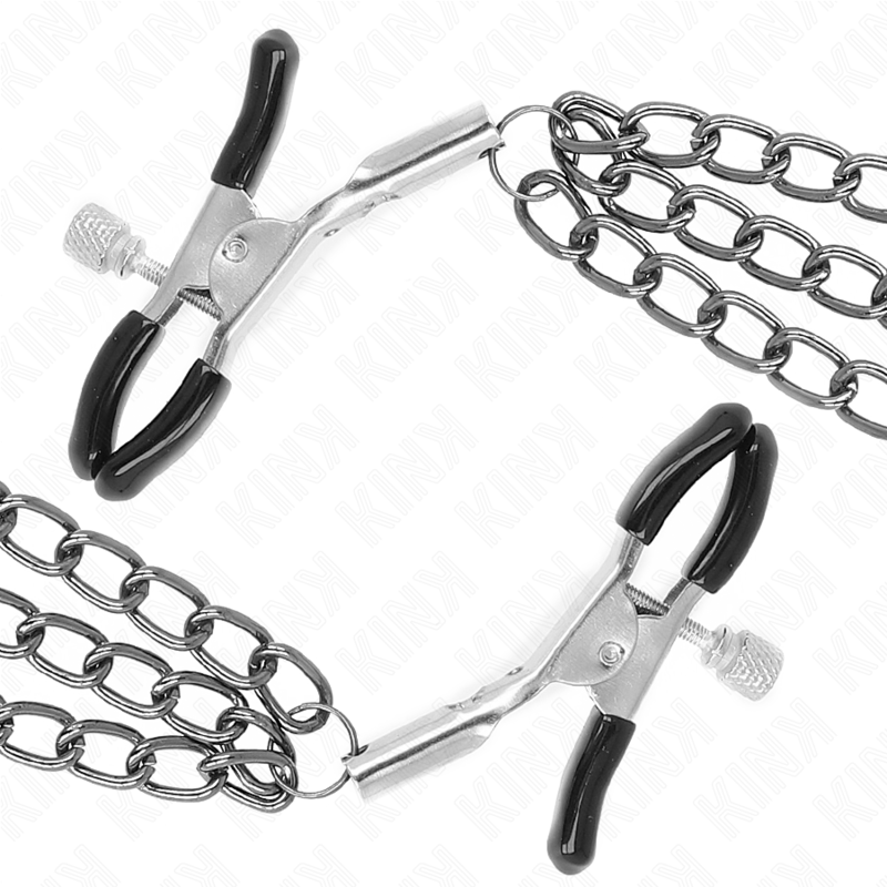 KINK – PINCES À METELIER AVEC 3 CHAÎNES NOIRES 20/23/28 CM