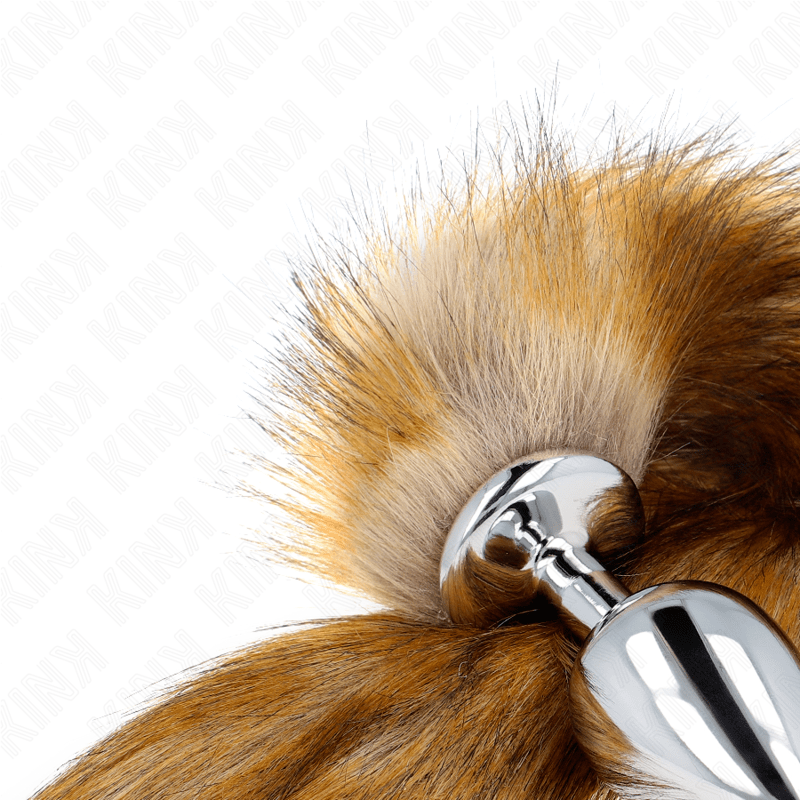 KINK – PLUG ANAL TAILLE L 10 X 4 CM AVEC QUEUE SYNTHÉTIQUE 40 CM MARRON