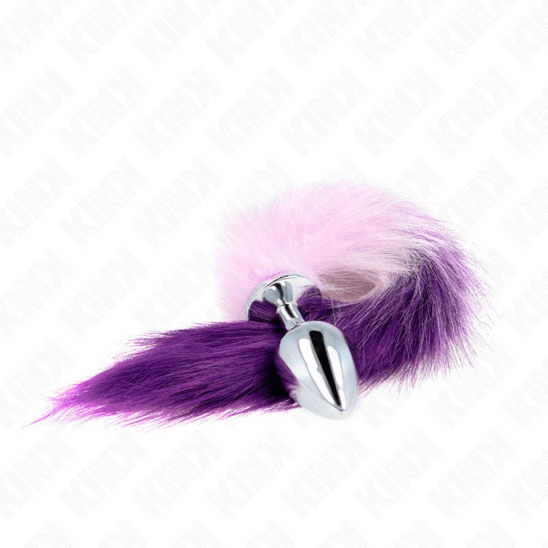 KINK – PLUG ANAL TAILLE L 10 X 4 CM AVEC QUEUE SYNTHÉTIQUE 40 CM VIOLET