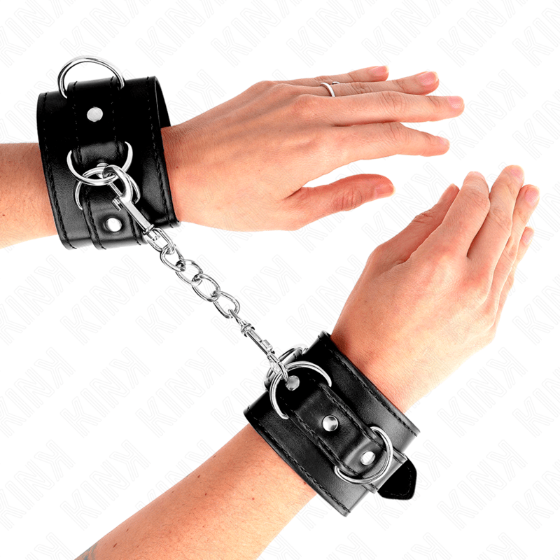 KINK – 3 APPAREILS-POIGNETS AJUSTABLES NOIR 17,5-25 CM X 6 CM