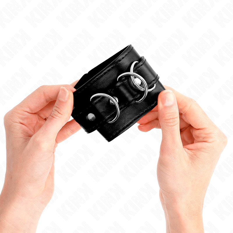KINK – 3 APPAREILS-POIGNETS AJUSTABLES NOIR 17,5-25 CM X 6 CM