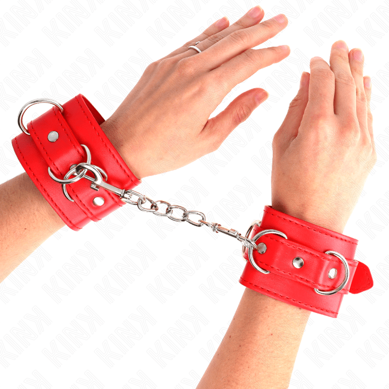 KINK – 3 APPAREILS-POIGNETS AJUSTABLES ROUGE 17,5-25 CM X 6 CM