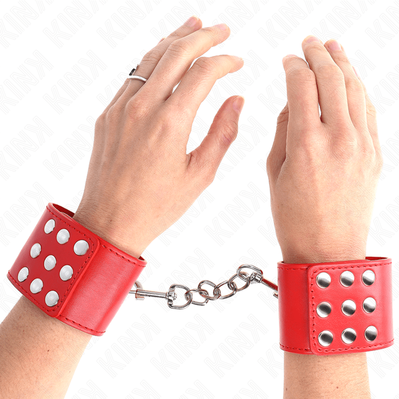 KINK – APPUI-POIGNETS AVEC BOUTON-PRESSION ROUGE RÉGLABLE 19-24 CM X 5,5 CM