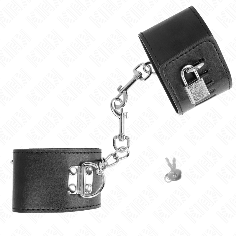 KINK – APPUI-POIGNETS AVEC FERMETURE PAR CADENAS NOIR AJUSTABLE 16-23 CM X 5,5 CM