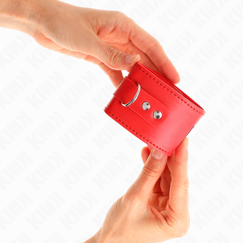KINK – APPUI-POIGNETS AVEC FERMETURE PAR CADENAS ROUGE AJUSTABLE 16-23 CM X 5,5 CM