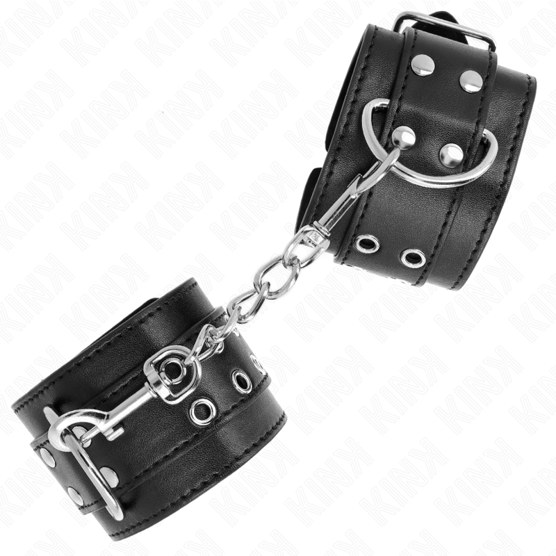 KINK – APPUI-POIGNETS DOUBLE BOUCLE NOIR AJUSTABLE 19-26 CM