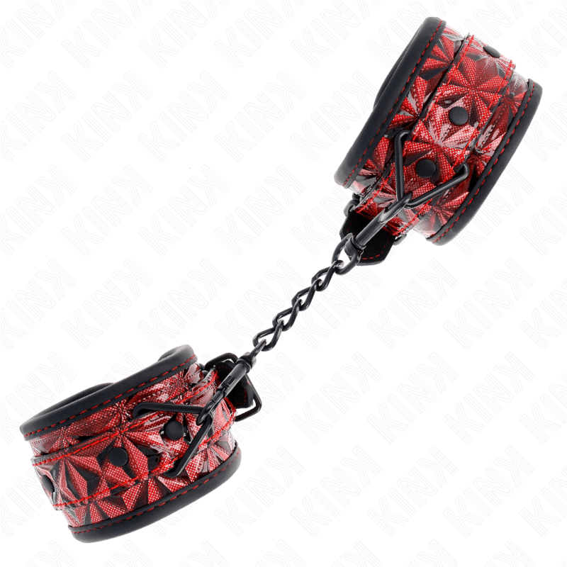 KINK – APPUI-POIGNETS MOTIF DIAMANT ROUGE FONCÉ RÉGLABLE 17-26 CM X 5,5 CM