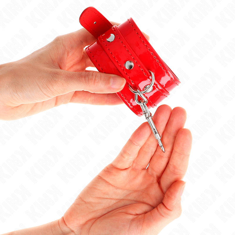 KINK – MANCHETTES BRILLANTES ROUGE AJUSTABLES 23-33 CM