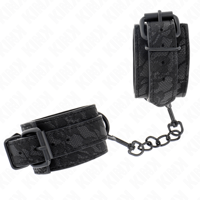 KINK – POIGNETS RECOUVERTS DE DENTELLE FONCÉE RÉGLABLE NOIR 19-26 CM