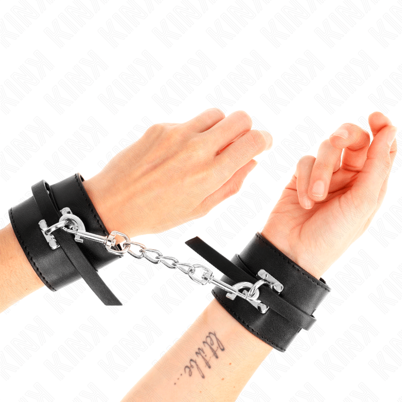 KINK – APPUI-POIGNETS VERROUILLABLES DELUXE NOIR AJUSTABLE 14,5-21 CM X 6 CM