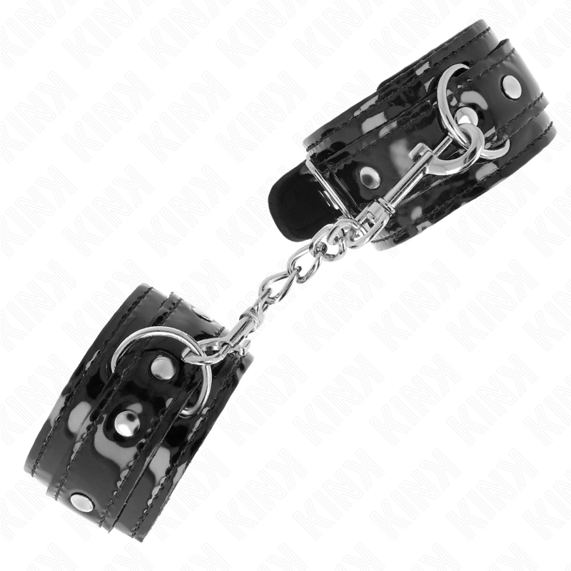 KINK – POIGNETS EN NÉOPRÈNE BRILLANT AJUSTABLES 17-24 CM X 4,5 CM