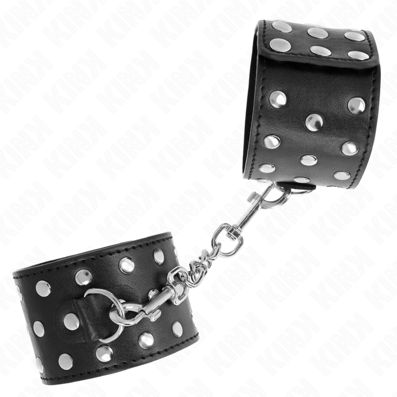 KINK – RETENUES-POIGNETS PUNK RÉGLABLES 19-24 CM X 5,5 CM