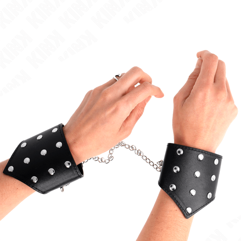 KINK – BRACELETS STYLE POINT NOIR AVEC CHAÎNE RÉGLABLE 17-23 CM X 8,5 CM