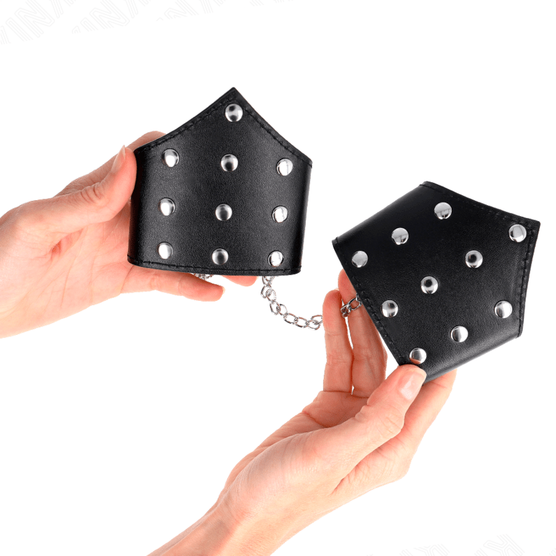 KINK – BRACELETS STYLE POINT NOIR AVEC CHAÎNE RÉGLABLE 17-23 CM X 8,5 CM