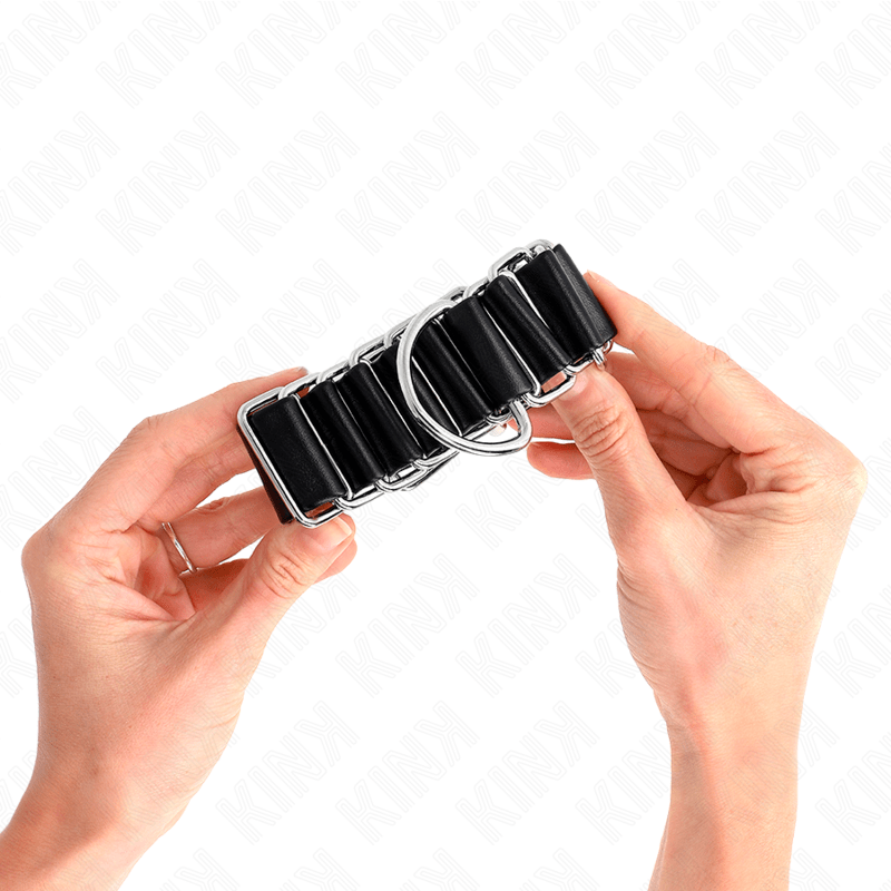KINK – APPUI-POIGNETS FINS COMME CHARNIÈRES NOIR RÉGLABLE 16-22 CM X 3,5 CM