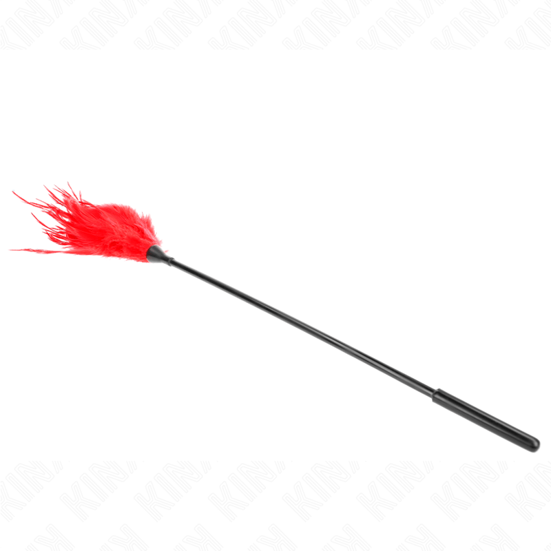 KINK – PLUSIEURS PLUMES DE CHATOUILLES ROUGES 45 CM