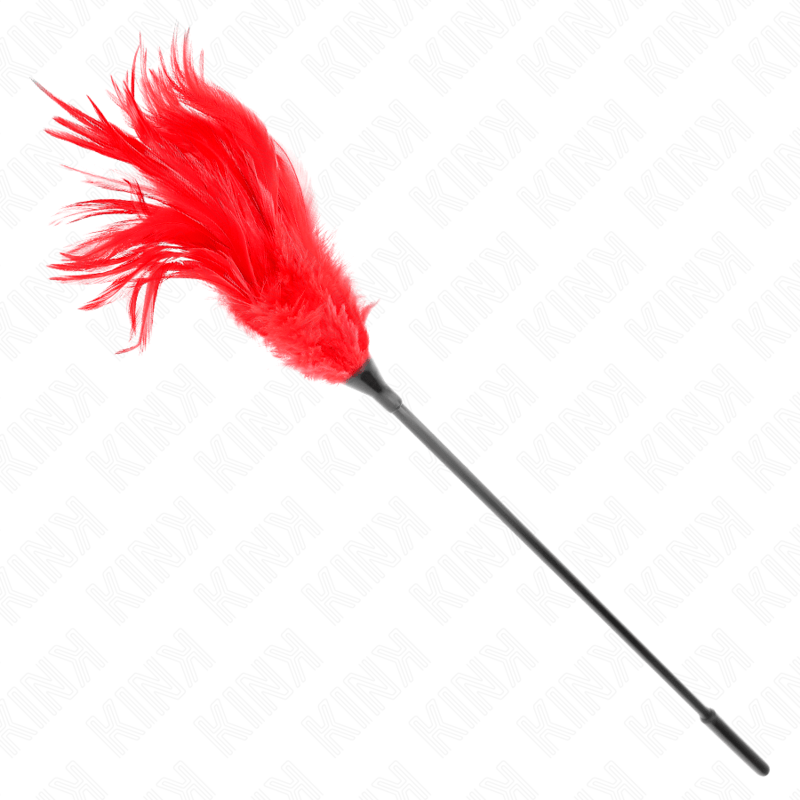 KINK – PLUSIEURS PLUMES DE CHATOUILLES ROUGES 45 CM
