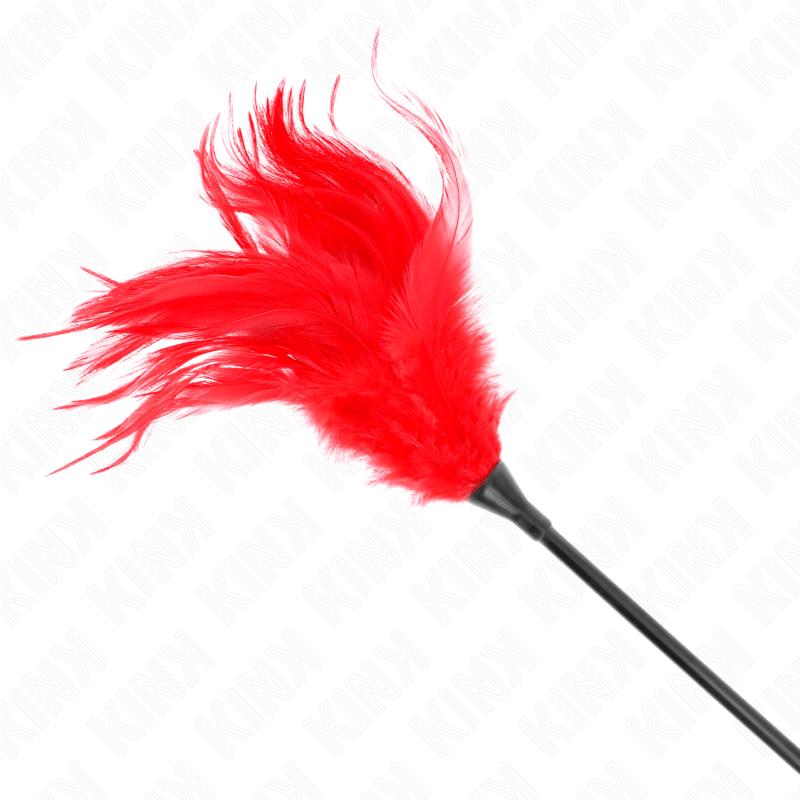 KINK – PLUSIEURS PLUMES DE CHATOUILLES ROUGES 45 CM