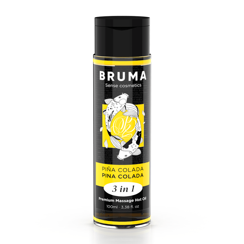 BRUMA – HUILE DE MASSAGE PREMIUM EFFET CHALEUR SAVEUR PINA COLADA 3 EN 1 – 100 ML