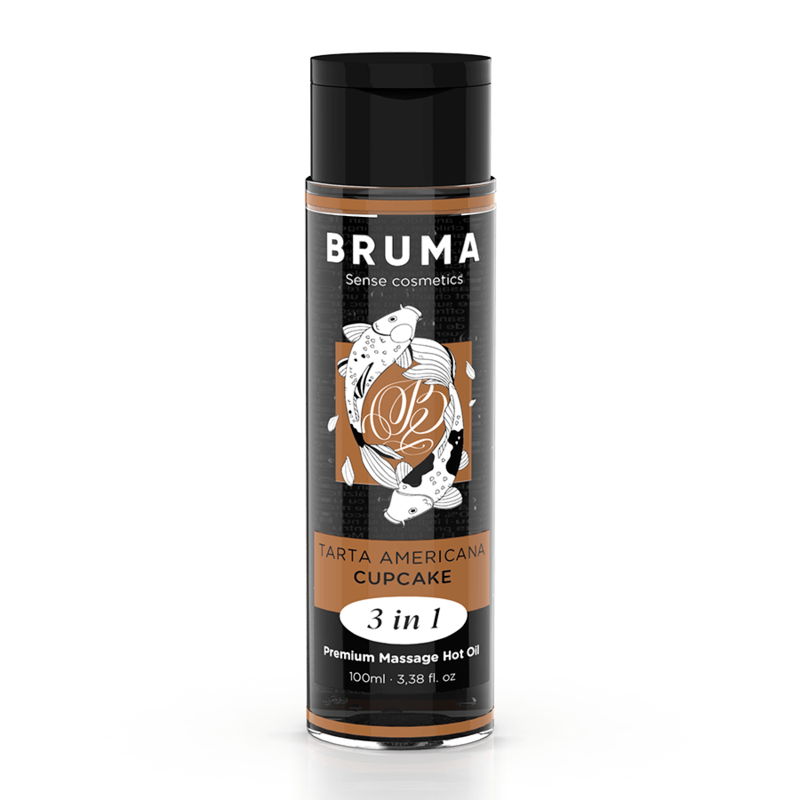 BRUMA – HUILE DE MASSAGE PREMIUM EFFET CHALEUR SAVEUR CUPCAKE 3 EN 1 – 100 ML