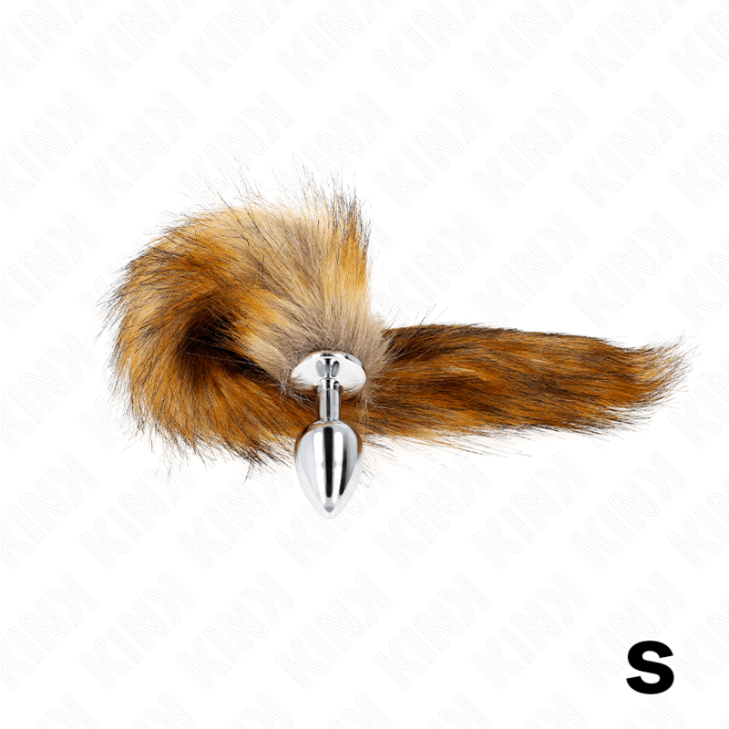 KINK – PLUG ANAL TAILLE S 7 X 3 CM AVEC QUEUE SYNTHÉTIQUE 40 CM MARRON