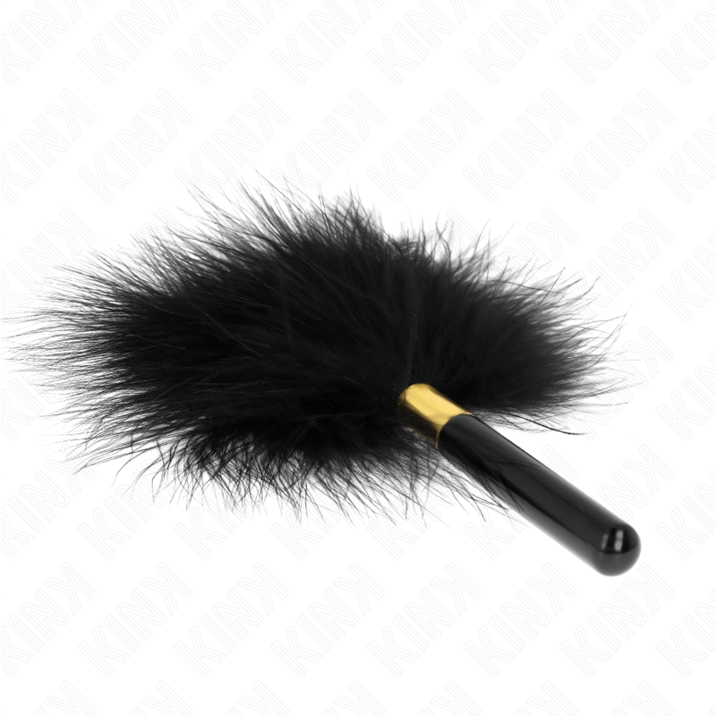 KINK – PLUMES CHACOULES EN MÉTAL DORÉ NOIR 18 CM