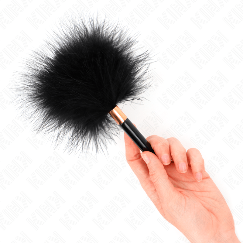 KINK – PLUMES CHACOULES EN MÉTAL DORÉ NOIR 18 CM