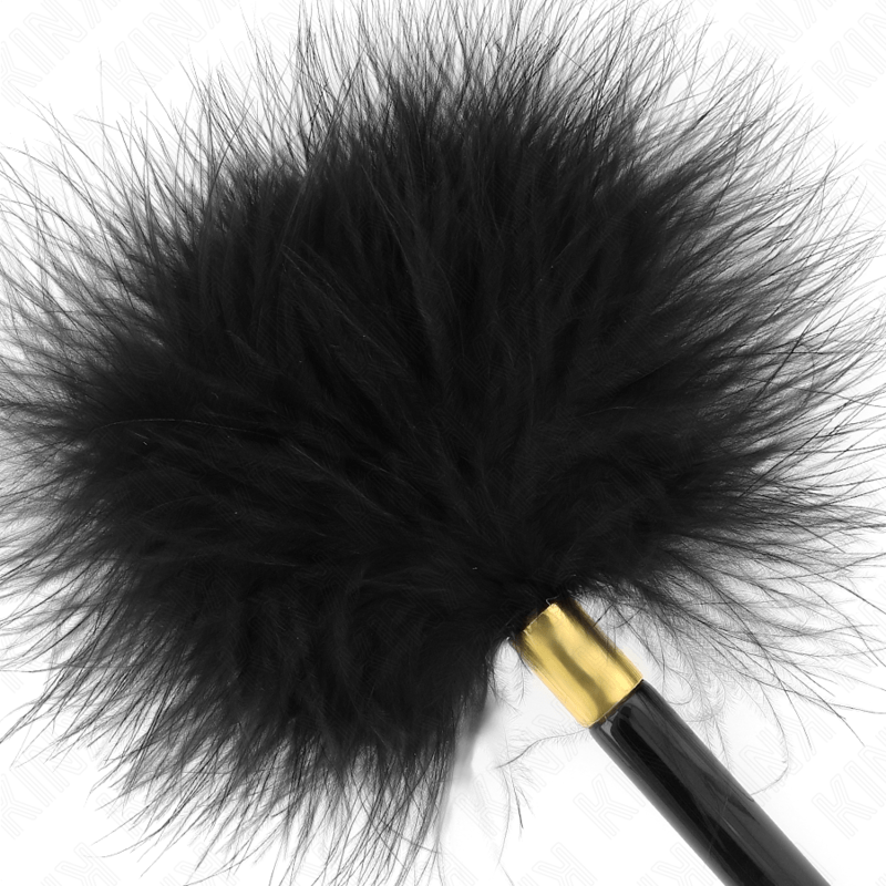 KINK – PLUMES CHACOULES EN MÉTAL DORÉ NOIR 18 CM