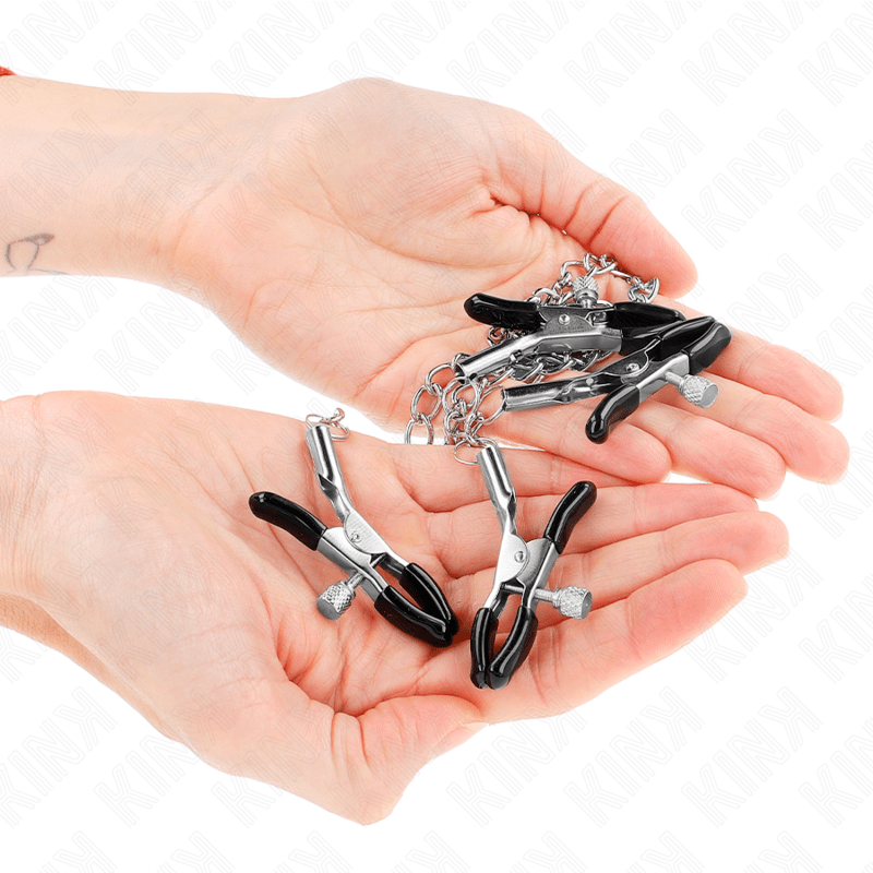 KINK – 4 PINCES À MATELONS ET CLITO RÉGLABLES ARGENT