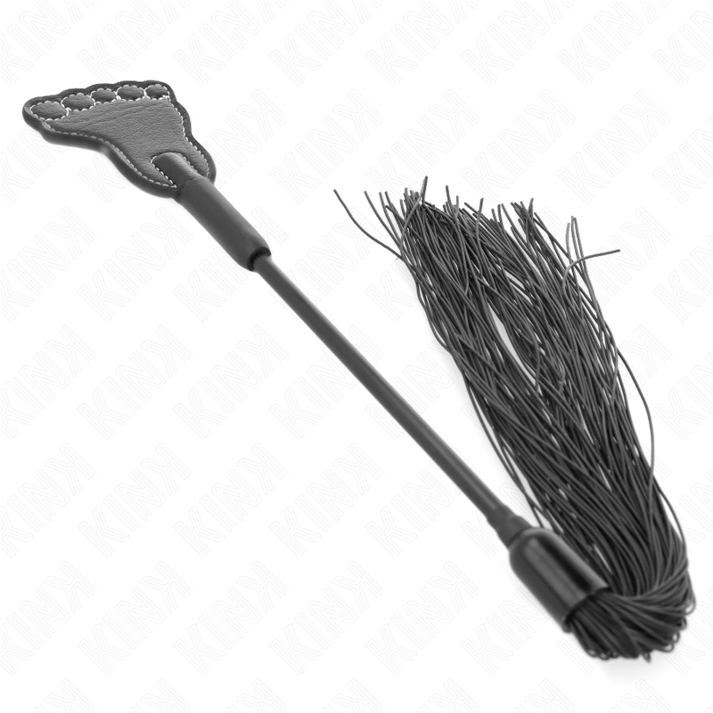 KINK – PAGAIE EN FORME DE PIED AVEC FOUET À GLAND 31 CM