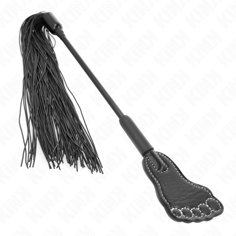 KINK – PAGAIE EN FORME DE PIED AVEC FOUET À GLAND 31 CM