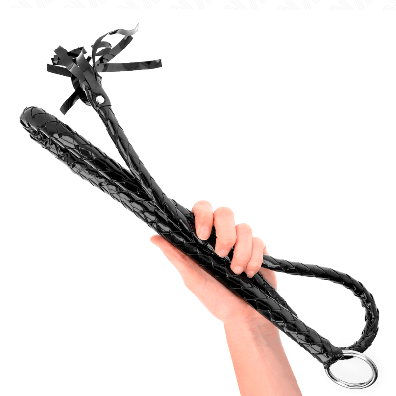 KINK – FOUET LONG EN PVC BRILLANT 138 CM