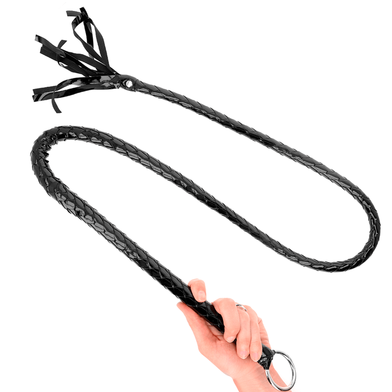 KINK – FOUET LONG EN PVC BRILLANT 138 CM