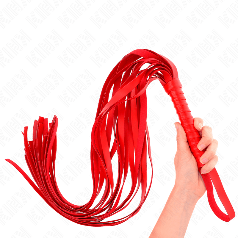 KINK – FOUET ROUGE MANCHE COURT LONG QUEUE 70 CM